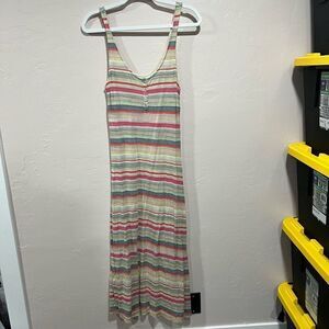 Quick Silver Striped Rainbow Maxi Dress